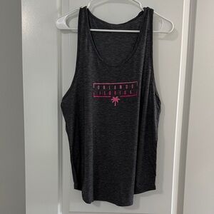 Women's Under Armour Gray Tank Top with Pink Print